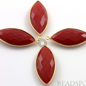 Red Onyx Marquise Bezel, (BZC7174) - Beadspoint