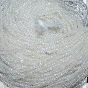 Rainbow Moonstone Rondelles Beads, (RMNS375RNDL) - Beadspoint