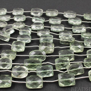 Green Amethyst Medium Micro Faceted Chiclets, (4GAMmedchic) - Beadspoint