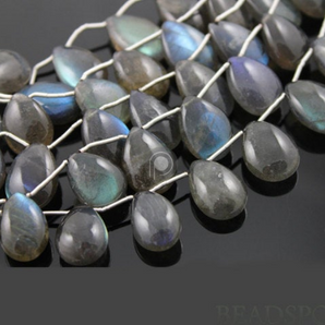 Labradorite Large Smooth Flat Pear Drops,  (LAB10x15SPEAR) - Beadspoint