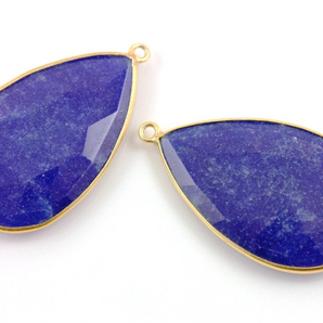 Lapis Faceted Pear Bezel, (BZCT6208) - Beadspoint