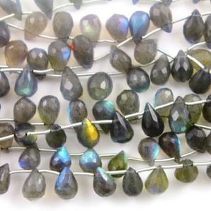 Labradorite Faceted Tear Drops ,(LAB18x9TR) - Beadspoint