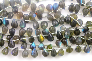 Labradorite Faceted Tear Drops ,(LAB18x9TR) - Beadspoint