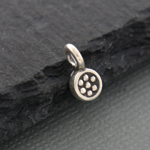 Sterling silver flower charm, (8094-TH) - Beadspoint