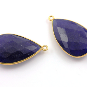 Dyed Sapphire Faceted Pear Bezel, (BZCT6209) - Beadspoint