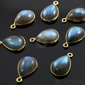 Natural Labradorite Smooth Pear Drops,  (LABPR001-F) - Beadspoint