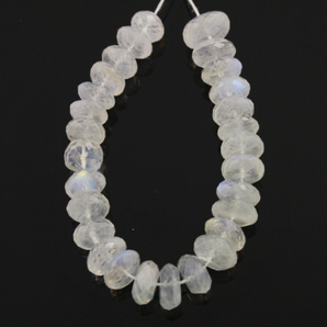 Rainbow Moonstone Faceted  Roundels,  6 Inches (RM/frndl/7-9) - Beadspoint