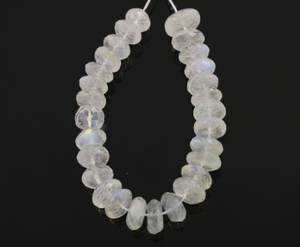 Rainbow Moonstone Faceted  Roundels,  6 Inches (RM/frndl/7-9) - Beadspoint