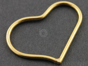 Gold Vermeil Heart Component,  (VM/688/29X22) - Beadspoint