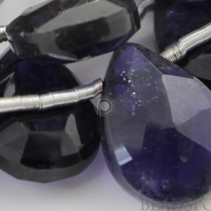 Iolite Micro Faceted Small Pear Drops, (IOL8x10PEAR) - Beadspoint