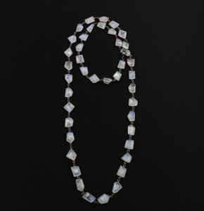 Rainbow Moonstone chain with Antique finish (CHN/162) - Beadspoint
