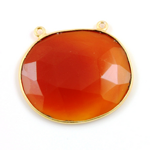 Carnelian Fancy Faceted Bezel , (BZCT8004) - Beadspoint