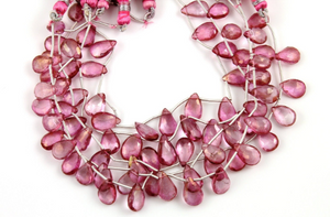Pink Topaz Faceted Pear Drop, (TPZP/PR/8x12 ) - Beadspoint