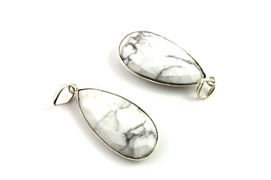 White Turquoise Faceted Pear Bezel, (BZCT8108-A) - Beadspoint