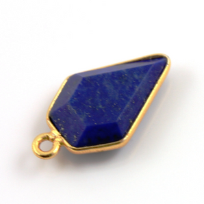 Lapis Small Faceted Arrowhead Bezel, (BZC9019/LAP/SM) - Beadspoint