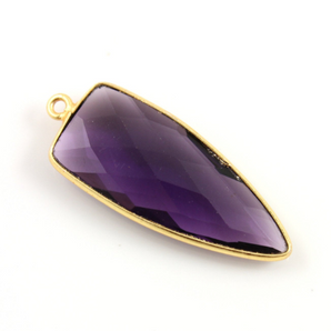 Amethyst  Faceted Arrowhead Bezel, (BZC9050/AM) - Beadspoint