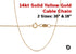 14KT Yellow Gold Shiny Classic Cable Chain with Spring ring clasp, 1.0 mm, (3-14KT-Cable )