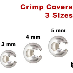 Sterling Silver Crimp Cover, (SS/754)