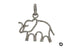 Pave Diamond African Elephant Pendant, (DPS-131)