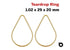 2 Pcs, 14k Gold Filled Wire Teardrop link,  20 x 29 mm, (GF-779-20)