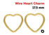 2 Pcs, 14k Gold Filled wire Heart Charm, 17.5 mm, (GF-773-17)