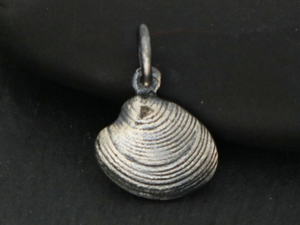 Sterling Silver Artisan Shell Charm -- (AF-233) - Beadspoint