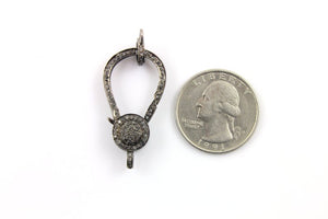 Pave Diamond Lobster Clasp, (DC-35) - Beadspoint