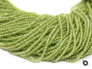 Peridot Micro Faceted Rondelle Beads, (PRDT-2.5FRNDL) - Beadspoint