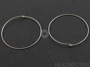Sterling Silver 39mm Infinity Hoop Finding, (SS/748/112) - Beadspoint