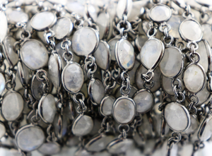 Rainbow Moonstone Faceted Mix Cut Stone Chain, (BC-RNB-146) - Beadspoint