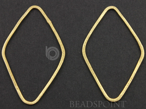 Gold Vermeil Diamond Shape Component, (VM/6593/35x52) - Beadspoint