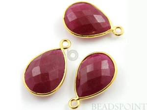 Red Onyx Faceted Pear Bezel, (BZC7566) - Beadspoint