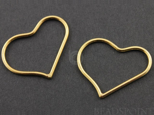 Gold Vermeil Heart Component,  (VM/688/29X22) - Beadspoint