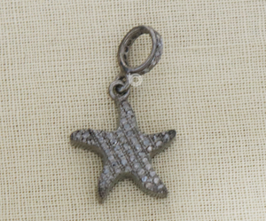 Pave Diamond Pave Starfish Charm, (DC-7089) - Beadspoint
