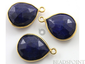 Dyed Sapphire Faceted Baby Pear Bezel, (BZC7393-B) - Beadspoint
