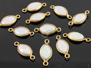 White Pearl, Bezel Smooth Marquise Bezel, (BZC7150) - Beadspoint