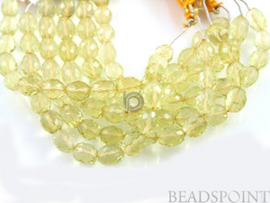 Lemon Topaz Faceted Rondelle Beads, (LTZ9x12ROVAL) - Beadspoint