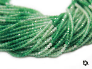 Green Onyx Roundel Micro Faceted Rondelle Beads (SGNOX-2.5FRNDL) - Beadspoint