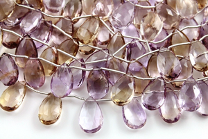 Ametrine Faceted Pear Drop,  (AME/PR/10x16) - Beadspoint