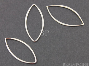Sterling Silver Flattened Marquis Link , (SS/690/32x15) - Beadspoint