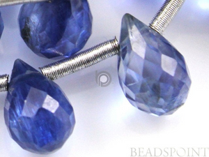 Kyanite Micro Faceted Tear Drops, (KYN3x6TEAR) - Beadspoint