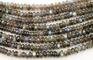 Labradorite stones w/ Oxidized Wire chain, (LAB/RNDL/5-6) - Beadspoint