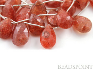 Sunstone Faceted Pear Drops,(SUN10x14PEAR) - Beadspoint