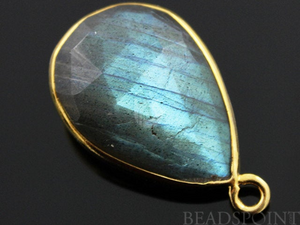 Labradorite Faceted Pear Bezel, (LBZC005) - Beadspoint
