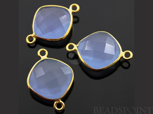 Lavender Chalcedony Faceted Pear Connector, (BZC3040) - Beadspoint