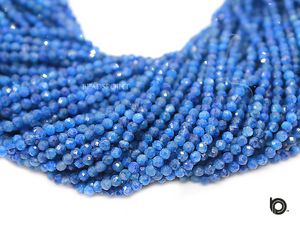 Blue Kynite Faceted Rondelle Beads, (KYNT-2.5-FRNDL) - Beadspoint