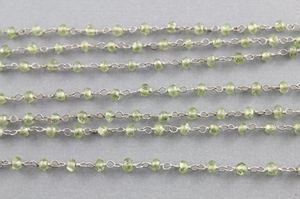 Peridot Wire Wrapped Rosary,(RS-PER-81) - Beadspoint
