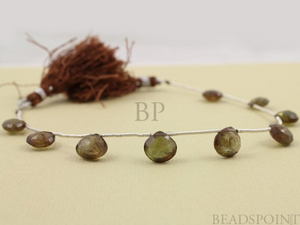Andusolite Rose Brown Faceted Heart Drops, (And7-8Hrt). - Beadspoint