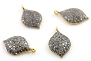 Pave Diamond Pear Shape Pendant, (DCH-108) - Beadspoint