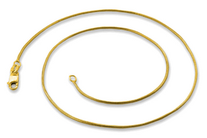 Gold Plated Sterling Silver Snake Chain, (030S-VER) - Beadspoint